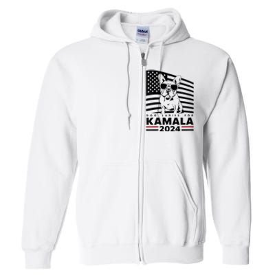 Wo Dog Ladies For Kamala Harris 2024 Funny Election Graphic Vneck Full Zip Hoodie