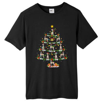 Whippet Dog Lover Xmas Lighting Whippet Christmas Ree Tall Fusion ChromaSoft Performance T-Shirt