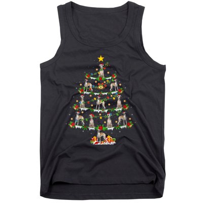 Whippet Dog Lover Xmas Lighting Whippet Christmas Ree Tank Top