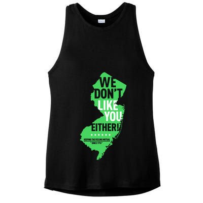 We DonT Like You Either New Jersey New York Rivalry Ladies PosiCharge Tri-Blend Wicking Tank