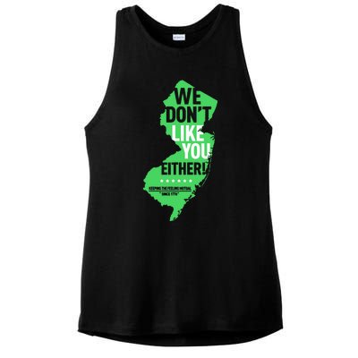 We DonT Like You Either New Jersey New York Rivalry Ladies PosiCharge Tri-Blend Wicking Tank