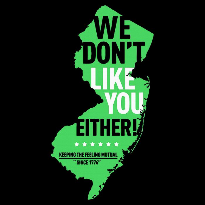 We DonT Like You Either New Jersey New York Rivalry Button