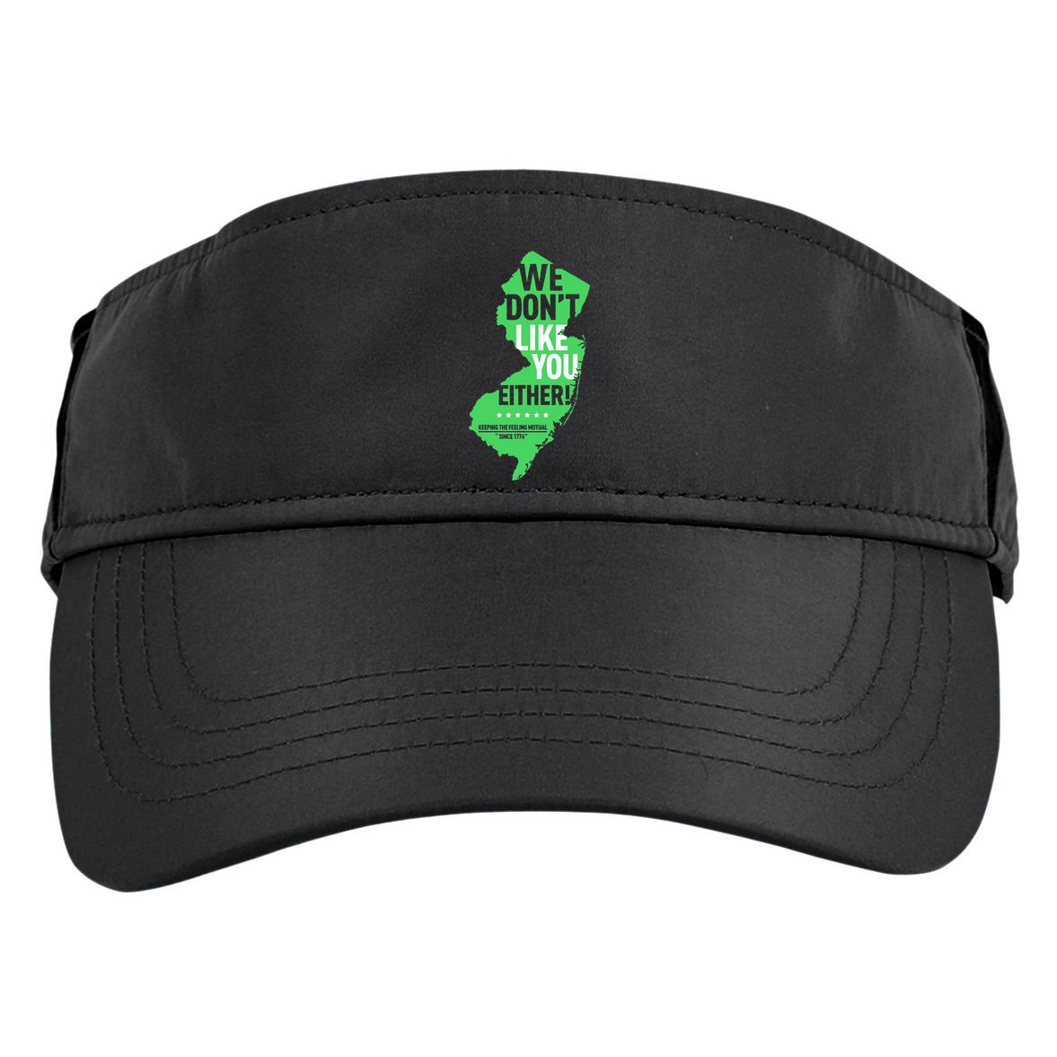 We DonT Like You Either New Jersey New York Rivalry Adult Drive Performance Visor