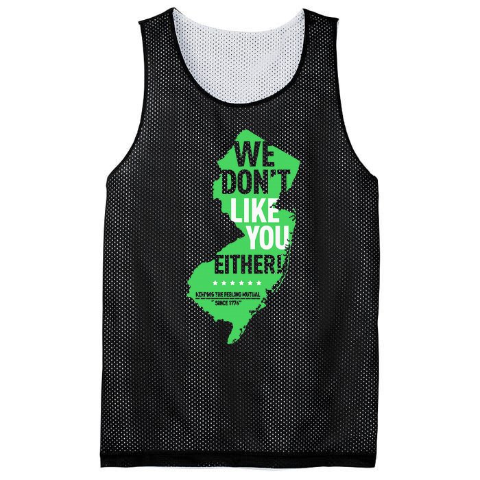 We DonT Like You Either New Jersey New York Rivalry Mesh Reversible Basketball Jersey Tank