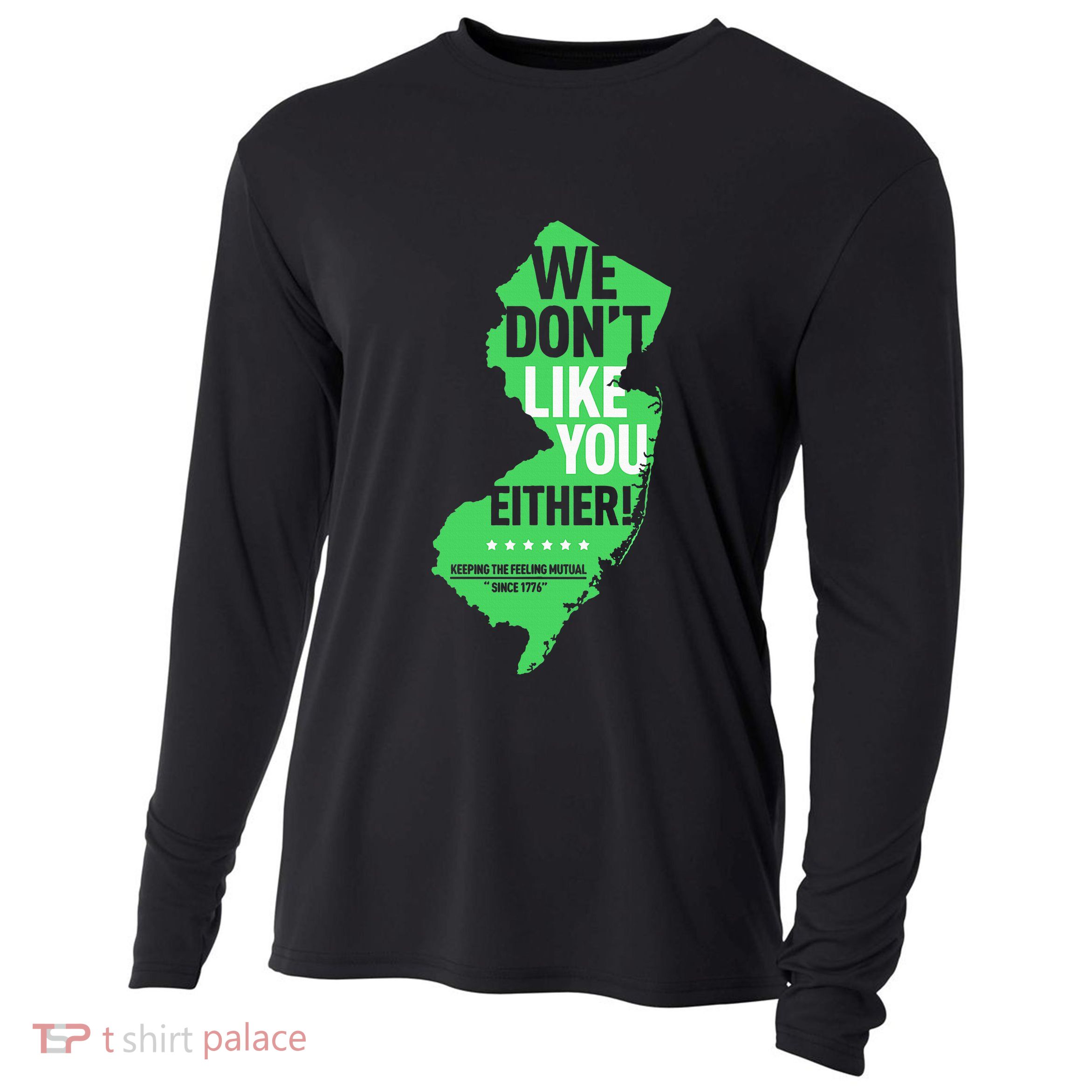 We DonT Like You Either New Jersey New York Rivalry Cooling Performance Long Sleeve Crew