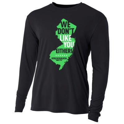 We DonT Like You Either New Jersey New York Rivalry Cooling Performance Long Sleeve Crew