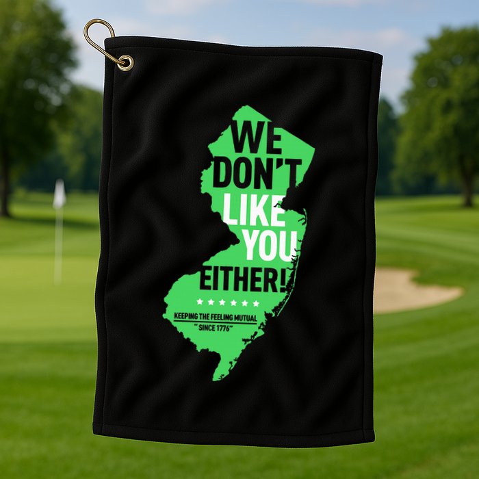 We DonT Like You Either New Jersey New York Rivalry Golf Towel
