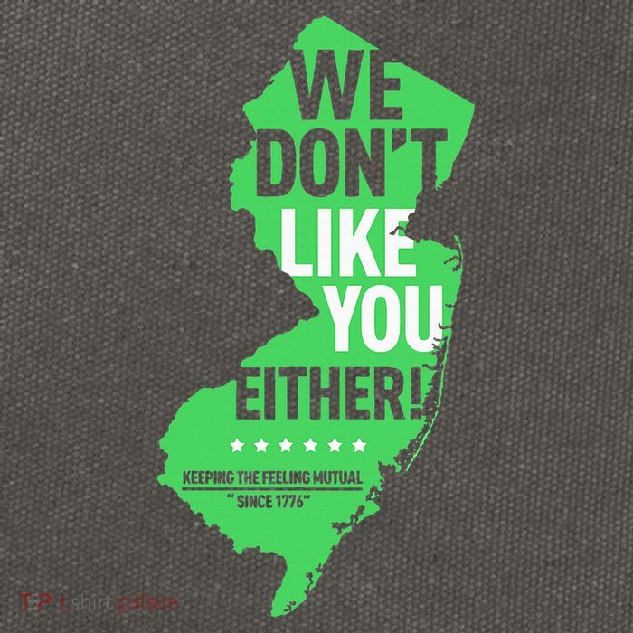 We DonT Like You Either New Jersey New York Rivalry Cotton Canvas Backpack