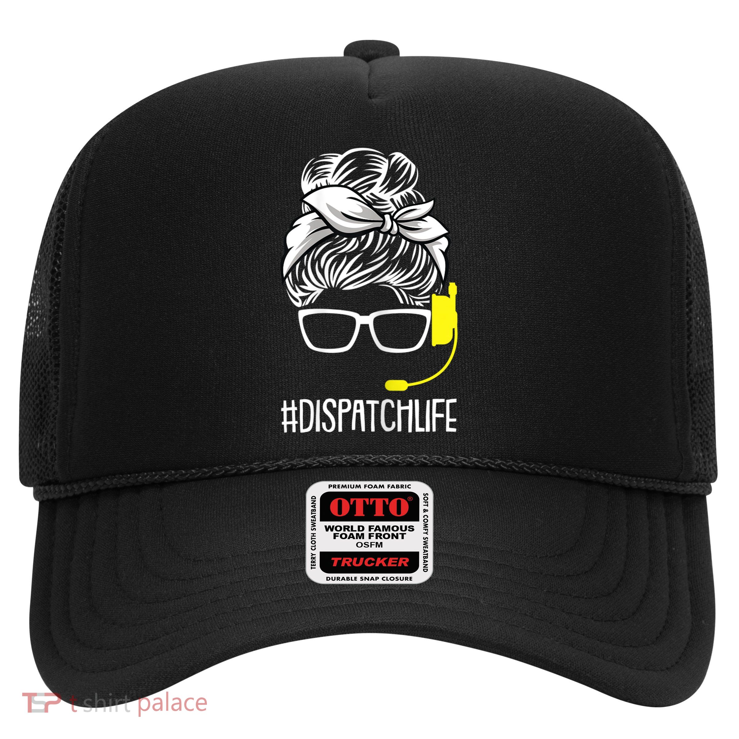 Womens Dispatch Life 911 Dispatcher Thin Gold Line Operator Trucker Hat