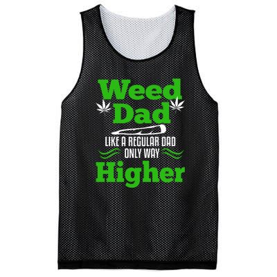 Weed Dad Like A Regular Dad Only Way Higher Fathers Day Gift Mesh Reversible Basketball Jersey Tank