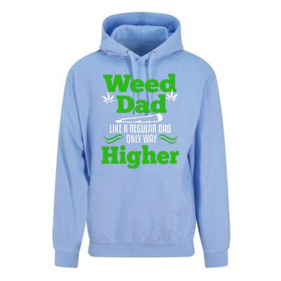 Weed Dad Like A Regular Dad Only Way Higher Fathers Day Gift Unisex Surf Hoodie