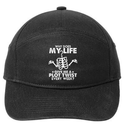 Why Does My Life Give Me A Plot Twist Every Week 7-Panel Snapback Hat