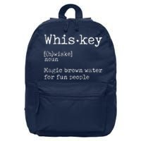 Whiskey Definition Magic Brown Water For Fun People 16 in Basic Backpack