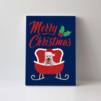 Westie Dog Merry Christmas Design For The Holiday Season! Canvas