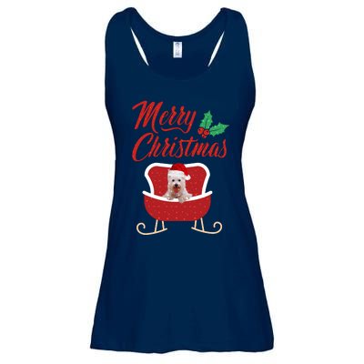 Westie Dog Merry Christmas Design For The Holiday Season! Ladies Essential Flowy Tank