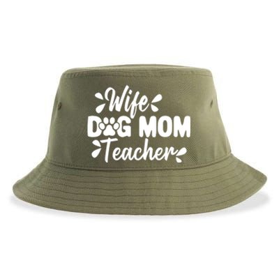 Wife Dog Mom Teacher Funny Appreciation Gift Sustainable Bucket Hat