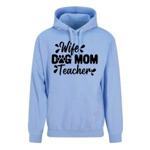 Wife Dog Mom Teacher Funny Appreciation Gift Unisex Surf Hoodie