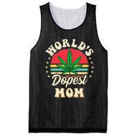 Worlds Dopest Mom Vintage Sunset 420 Family Matching Outfits Mesh Reversible Basketball Jersey Tank