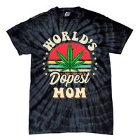 Worlds Dopest Mom Vintage Sunset 420 Family Matching Outfits Tie-Dye T-Shirt