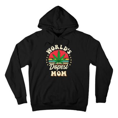 Worlds Dopest Mom Vintage Sunset 420 Family Matching Outfits Tall Hoodie