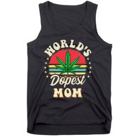 Worlds Dopest Mom Vintage Sunset 420 Family Matching Outfits Tank Top