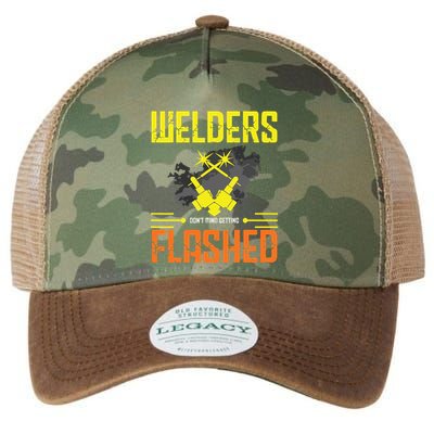 Welders Don't Mind Getting Flashed Welding Welder Legacy Tie Dye Trucker Hat