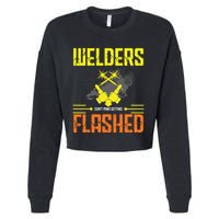 Welders Don't Mind Getting Flashed Welding Welder Cropped Pullover Crew
