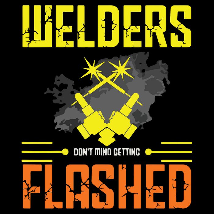 Welders Don't Mind Getting Flashed Welding Welder Cropped Pullover Crew