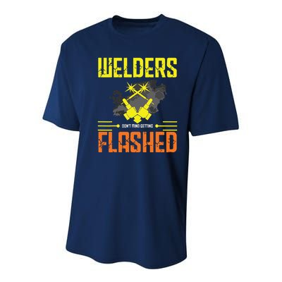 Welders Don't Mind Getting Flashed Welding Welder Youth Performance Sprint T-Shirt