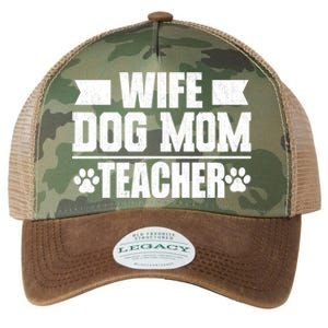 Wife Dog Mom Teacher Funny Appreciation Gift Legacy Tie Dye Trucker Hat