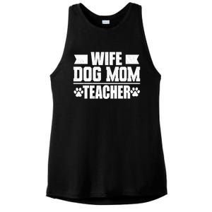 Wife Dog Mom Teacher Funny Appreciation Gift Ladies PosiCharge Tri-Blend Wicking Tank