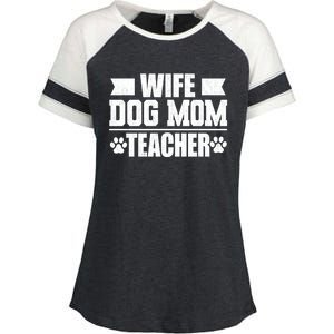 Wife Dog Mom Teacher Funny Appreciation Gift Enza Ladies Jersey Colorblock Tee