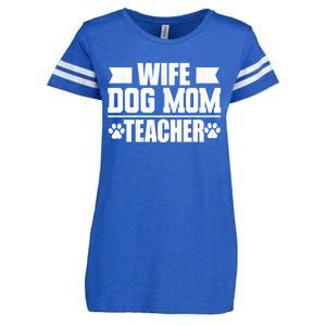 Wife Dog Mom Teacher Funny Appreciation Gift Enza Ladies Jersey Football T-Shirt