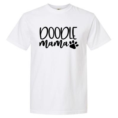 Wo Doodle Mama Gift Dog Paw Goldendoodle Mom Gift Garment-Dyed Heavyweight T-Shirt