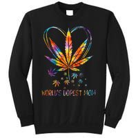 World's Dopest Mom Weed Leaf 420 Funny Mother's Day Sweatshirt