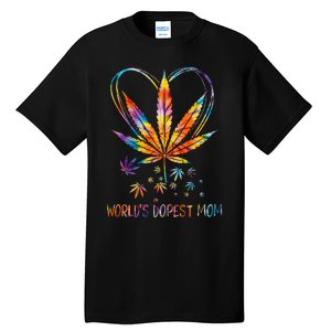 World's Dopest Mom Weed Leaf 420 Funny Mother's Day Tall T-Shirt