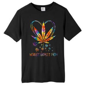 World's Dopest Mom Weed Leaf 420 Funny Mother's Day Tall Fusion ChromaSoft Performance T-Shirt