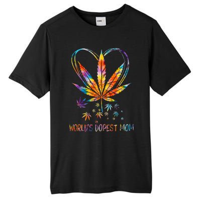 World's Dopest Mom Weed Leaf 420 Funny Mother's Day Tall Fusion ChromaSoft Performance T-Shirt