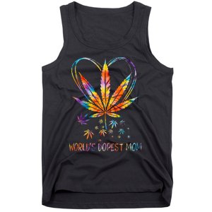 World's Dopest Mom Weed Leaf 420 Funny Mother's Day Tank Top