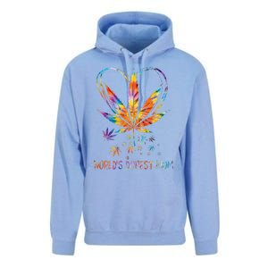 World's Dopest Mom Weed Leaf 420 Funny Mother's Day Unisex Surf Hoodie