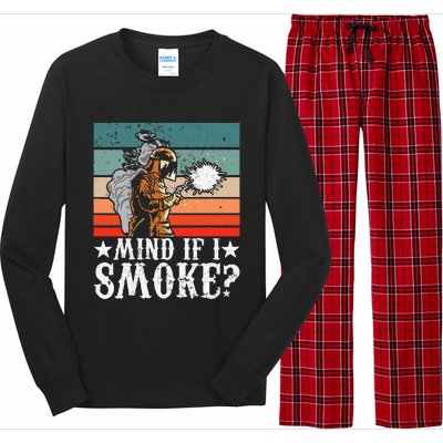 Welder Dad Mind If I Smoke for Welding Grandpa and Welders Long Sleeve Pajama Set