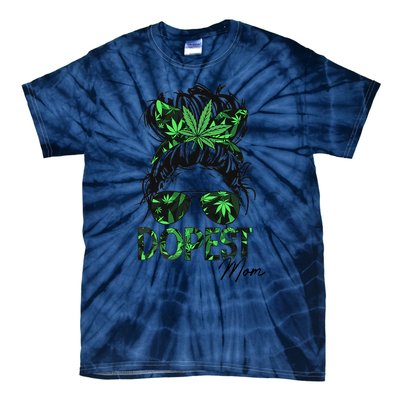 Worlds Dopest Mom Weed 420 Day Cannabis Funny Tie-Dye T-Shirt