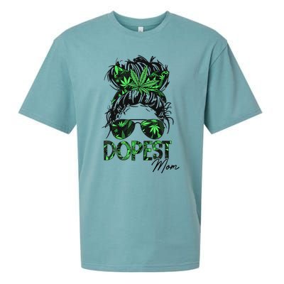 Worlds Dopest Mom Weed 420 Day Cannabis Funny Sueded Cloud Jersey T-Shirt