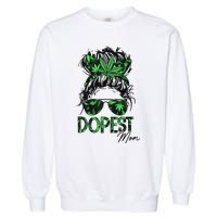 Worlds Dopest Mom Weed 420 Day Cannabis Funny Garment-Dyed Sweatshirt