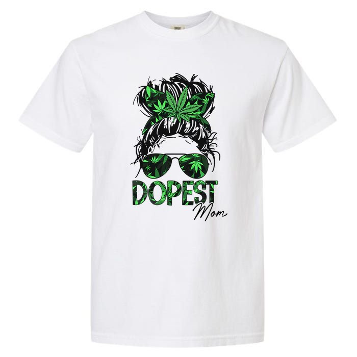 Worlds Dopest Mom Weed 420 Day Cannabis Funny Garment-Dyed Heavyweight T-Shirt