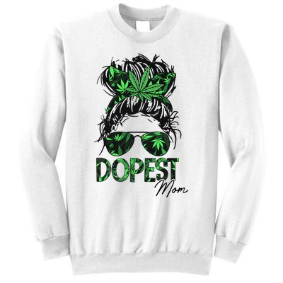 Worlds Dopest Mom Weed 420 Day Cannabis Funny Sweatshirt