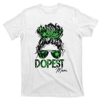 Worlds Dopest Mom Weed 420 Day Cannabis Funny T-Shirt