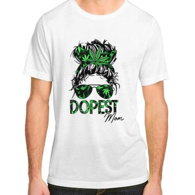 Worlds Dopest Mom Weed 420 Day Cannabis Funny Adult ChromaSoft Performance T-Shirt