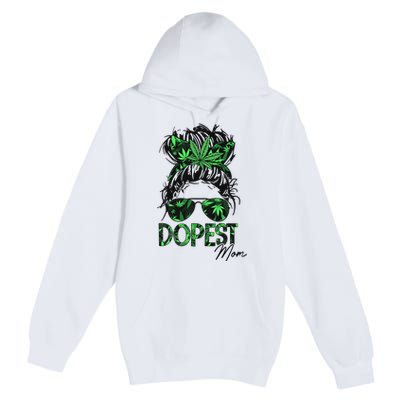 Worlds Dopest Mom Weed 420 Day Cannabis Funny Premium Pullover Hoodie