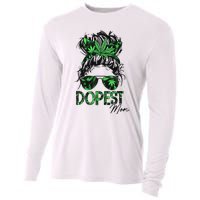 Worlds Dopest Mom Weed 420 Day Cannabis Funny Cooling Performance Long Sleeve Crew